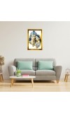 Radha & Krishna Golden Photo Frame - 16x20 Inches | Elegant Wooden Frame For Home, Office & Temple Decoration | Spiritual Wall & Table Decor And Gift Item (F9893)