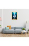 Lord Vishnu Golden Photo Frame - 16x20 Inches | Elegant Wooden Frame For Home, Office & Temple Decoration | Spiritual Wall & Table Decor And Gift Item (F9794)