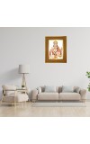 Hanuman Ji Photo Frame 10x14 Inches-Brown Wooden Frame For Home, Office & Temple Decoration And Gifting (F6365)