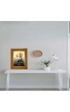 Lord Buddha Photo Frame 10x14 Inches-Brown Wooden Frame For Home, Office & Temple Decoration And Gifting (F6305)