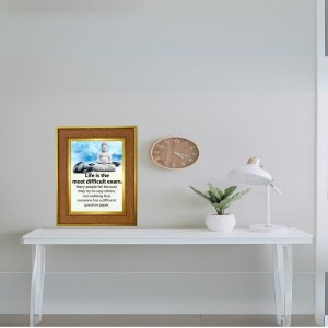 Buddha Photo Frame 12x16 Inches-Brown Wooden Frame For Home, Office & Temple Decoration And Gifting (F6312)