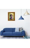 Bal Gopal Photo Frame 10x14 Inches-Brown Wooden Frame For Home, Office & Temple Decoration And Gifting (F6394)