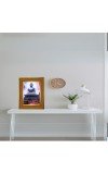Buddha Photo Frame 10x14 Inches-Brown Wooden Frame For Home, Office & Temple Decoration And Gifting (F6315)
