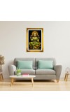 Mata Lakshmi Golden Photo Frame - 10x14 Inches | Elegant Wooden Frame For Home, Office & Temple Decoration | Spiritual Wall & Table Decor and Gift Item
