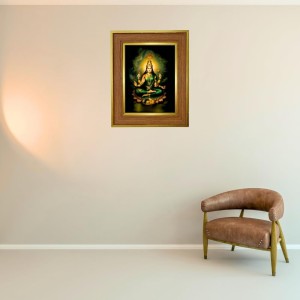 Bala Tripura Sundari Photo Frame 12x16 Inches-Brown Wooden Frame For Home, Office & Temple Decoration And Gifting (F6234)