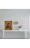 Godess Rdha Krishna Photo Frame 10x14 Inches-Brown Wooden Frame For Home, Office & Temple Decoration And Gifting (F6262)