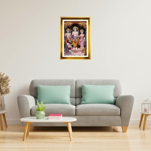 Lord Ram,Sita LordLakhsman,Lord Hanuman Golden Photo Frame - 10x14 Inches | Elegant Wooden Frame For Home, Office & Temple Decoration | Spiritual Wall & Table Decor and Gift Item Lord Ram,Sita LordLakhsman,Lord Hanuman Golden Photo Frame - 10x14 Inches | Elegant Wooden Frame For Home, Office & Temple Decoration | Spiritual Wall & Table Decor and Gift Item