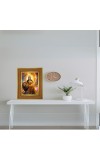 Divine Maa Durga Photo Frame 10x14 Inches-Brown Wooden Frame For Home, Office & Temple Decoration And Gifting (F6268)