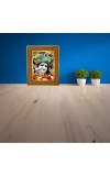 Sri Krishna Photo Frame 10x14 Inches-Brown Wooden Frame For Home, Office & Temple Decoration And Gifting (F6361)