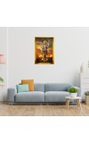 Lord Vishnu Golden Photo Frame - 16x20 Inches | Elegant Wooden Frame For Home, Office & Temple Decoration | Spiritual Wall & Table Decor And Gift Item (F9788)
