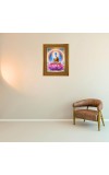 Lord Buddha Photo Frame 10x14 Inches-Brown Wooden Frame For Home, Office & Temple Decoration And Gifting (F6228)
