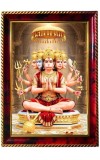 Lord Hanuman Photo Frame For Wall & Table | 7x9 Inch Golden Cherry Finish | Decorative Lord Hanuman Photo Frame For Home, Office & Pooja Room (F11900)