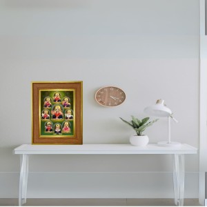 Goddess Nava Durga Photo Frame 12x16 Inches-Brown Wooden Frame For Home, Office & Temple Decoration And Gifting (F6287) Goddess Nava Durga Photo Frame 12x16 Inches-Brown Wooden Frame For Home, Office & Temple Decoration And Gifting (F6287)
