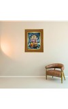 Lord Vishnu Photo Frame 14x18 Inches-Brown Wooden Frame For Home, Office & Temple Decoration And Gifting (F6238)