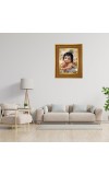Bal Gopal Photo Frame 16x20 Inches-Brown Wooden Frame For Home, Office & Temple Decoration And Gifting (F6384)