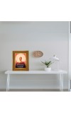 Buddha Photo Frame 16x20 Inches-Brown Wooden Frame For Home, Office & Temple Decoration And Gifting (F6325)