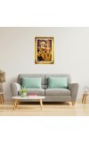 Divine Radha Krishna Golden Photo Frame - 10x14 Inches | Elegant Wooden Frame For Home, Office & Temple Decoration | Spiritual Wall & Table Decor and Gift Item