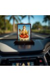 Car Desk/Table Top Lord Bramha Wooden Photo Stand 3x4 Inches, Compact & Stylish Spiritual Display For Car, Home & Office (Pack Of 1) (F14332)