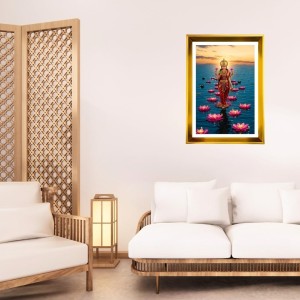 Mata Lakhsmi Golden Photo Frame - 16x20 Inches | Elegant Wooden Frame For Home, Office & Temple Decoration | Spiritual Wall & Table Decor And Gift Item (F9729) Mata Lakhsmi Golden Photo Frame - 16x20 Inches | Elegant Wooden Frame For Home, Office & Temple Decoration | Spiritual Wall & Table Decor And Gift Item (F9729)
