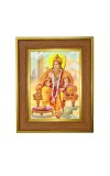 Lord Vishnu Photo Frame 14x18 Inches-Brown Wooden Frame For Home, Office & Temple Decoration And Gifting (F6382)