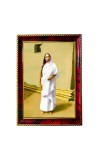 Sri Sarada Devi Photo Frame For Wall & Table | 7x9 Inch Golden Cherry Finish | Decorative Sri Sarada Devi Photo Frame For Home, Office & Pooja Room (F11584)