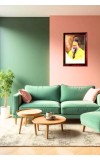 Premanand Govind Sharan Maharaj Ji Photo Frame For Wall & Table | 7x9 Inch Golden Cherry Finish | Decorative Premanand Govind Sharan Maharaj Ji Photo Frame For Home, Office & Pooja Room (F11587)