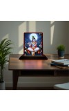 Car Desk/Table Top Lord Krishna Wooden Photo Stand â€“ 3x4 Inches, Compact & Stylish Spiritual Display For Car, Home & Office (Pack Of 1) (F15112)