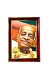 Sri Srila Prabhupada Photo Frame For Wall & Table | 7x9 Inch Golden Cherry Finish | Decorative Sri Srila Prabhupada Photo Frame For Home, Office & Pooja Room (F11532)