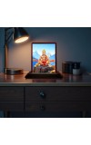 Car Desk/Table Top Lord Hanuman Wooden Photo Stand 3x4 Inches, Compact & Stylish Spiritual Display For Car, Home & Office (Pack Of 1) (F14342)