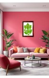 Leaf Ganesha Photo Frame For Wall & Table | 7x9 Inch Golden Cherry Finish | Decorative Leaf Ganesha Photo Frame For Home, Office & Pooja Room (F11348)