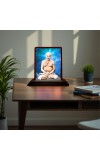 Car Desk/Table Top Lahiri Mahasaya Wooden Photo Stand 3x4 Inches, Compact & Stylish Spiritual Display For Car, Home & Office (Pack Of 1) (F14433)