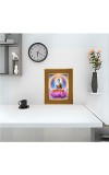 Lord Buddha Photo Frame 10x14 Inches-Brown Wooden Frame For Home, Office & Temple Decoration And Gifting (F6228)