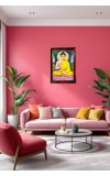Lord Buddha Photo Frame For Wall & Table | 7x9 Inch Golden Cherry Finish | Decorative Lord Buddha Photo Frame For Home, Office & Pooja Room (F11343)