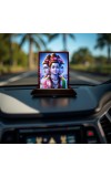 Car Desk/Table Top Lord Datta Wooden Photo Stand 3x4 Inches, Compact & Stylish Spiritual Display For Car, Home & Office (Pack Of 1) (F15082)