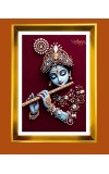 Golden Photo Frame - 10x14 Inches | Elegant Wooden Frame For Home, Office & Temple Decoration | Spiritual Wall & Table Decor and Gift Item