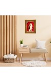 Sri Sarada Devi Photo Frame 10x14 Inches-Brown Wooden Frame For Home, Office & Temple Decoration And Gifting (F6408)