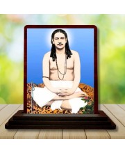 Car Desk/Table Top Bhaktivedanta Swami Prabhupada Wooden Photo Stand 3x4 Inches, Compact & Stylish Spiritual Display For Car, Home & Office (Pack Of 1) (F14436)