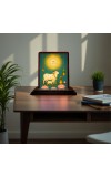 Car Desk/Table Top Gomatha Wooden Photo Stand 3x4 Inches, Compact & Stylish Spiritual Display For Car, Home & Office (Pack Of 1) (F14550)