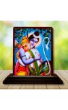 Car Desk/Table Top Lord Ram Hanuman Wooden Photo Stand â€“ 3x4 Inches, Compact & Stylish Spiritual Display For Car, Home & Office (Pack Of 1) (F15054)