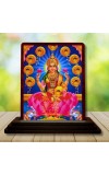 Car Desk/Table Top Maa Laxmi Wooden Photo Stand â€“ 3x4 Inches, Compact & Stylish Spiritual Display For Car, Home & Office (Pack Of 1) (F15107)