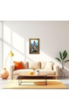 Goddess Durga Digital Golden Balck Color Photo Frame | Hindu Religious Wall Decor | 10x16 Inches - Inspirational Wall Art For Office, Home Decor - Ideal Spiritual Gift (F16876)