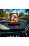 Car Desk/Table Top Lord Dattatreya Wooden Photo Stand 3x4 Inches, Compact & Stylish Spiritual Display For Car, Home & Office (Pack Of 1) (F14165)