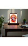 Car Desk/Table Top Goddess Bhadrakali Wooden Photo Stand 3x4 Inches, Compact & Stylish Spiritual Display For Car, Home & Office (Pack Of 1) (F14584)