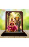 Car Desk/Table Top Maa Laxmi Wooden Photo Stand â€“ 3x4 Inches, Compact & Stylish Spiritual Display For Car, Home & Office (Pack Of 1) (F15086)