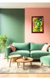 Lord Ganesha Art Photo Frame For Wall & Table | 7x9 Inch Golden Cherry Finish | Decorative Lord Ganesha Art Photo Frame For Home, Office & Pooja Room (F11586)