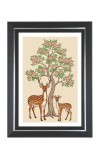 Deer And A Fawn Photo Wall & Table Frame | 18x22 Inch Black Designer | Perfect For Gifting & Home Decor (F9585)