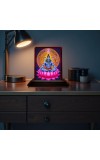 Car Desk/Table Top Lord Shiva Wooden Photo Stand 3x4 Inches, Compact & Stylish Spiritual Display For Car, Home & Office (Pack Of 1) (F14148)