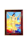 Shri Chaitanya Mahaprabhu Photo Frame For Wall & Table | 7x9 Inch Golden Cherry Finish | Decorative Shri Chaitanya Mahaprabhu Photo Frame For Home, Office & Pooja Room (F11553)