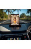 Car Desk/Table Top Lord Karthikeya Wooden Photo Stand 3x4 Inches, Compact & Stylish Spiritual Display For Car, Home & Office (Pack Of 1) (F14374)