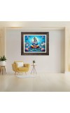 Divine krishna Big Photo Frame - 26x30 Inches for Home,Temple & Office Decoration